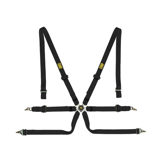 OMP 6-Punkt-Gurt One Pull Up schwarz (FIA)
