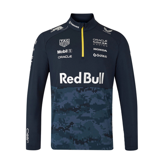 Red Bull Racing 2024 Team Sweatshirt mit 1/4-Reißverschluss für Herren
