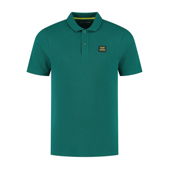 Aston Martin F1 2025 Herren Polo Tech Waffle Grün