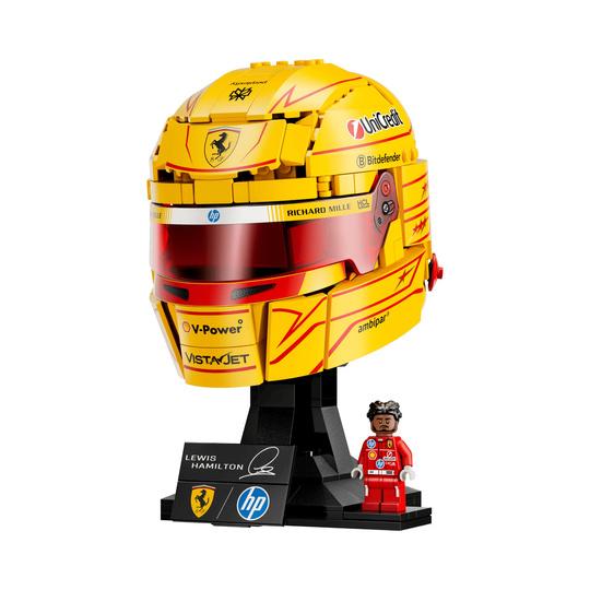 LEGO Modell des Helms von Lewis Hamilton, Scuderia Ferrari HP Lego Editions