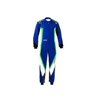 Sparco Kinder Kartoverall KERB MY20 Blau/Grün (mit CIK FIA)