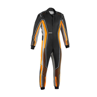 Sparco Kinder Kartoverall Superleggera-K Schwarz/Orange (FIA)
