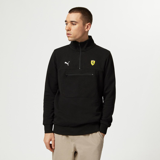 Ferrari F1 2024 Herren 1/4 Zip Black Sweatshirt