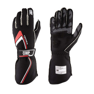 OMP Handschuhe Tecnica MY21 schwarz/rot (FIA)