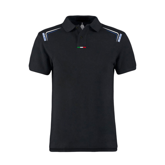 Sparco Herren Polo-Shirt Skid Schwarz