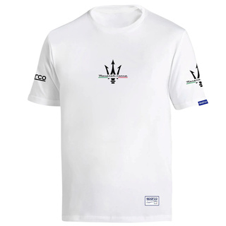 Sparco T-Shirt Maserati Corse weiß