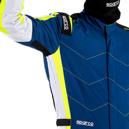 Sparco Kinder Kartoverall KERB Grau/Gelb (FIA)