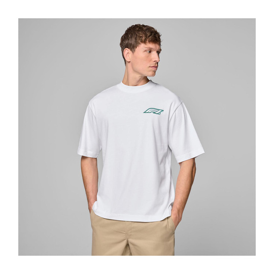 Formula 1 2025 Herren T-Shirt Legacy Graphic Weiß