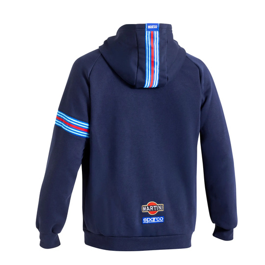 Sparco Herren Kapuzensweatjacke Full Zip Martini Racing MY25 Marineblau