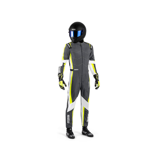 Sparco Kartoverall KERB Grau/Gelb (FIA)