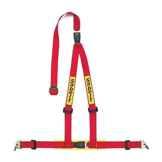 Sabelt 3-Punkt-Gurt 2" rot (ECE) Bolt-On/Snap Hook