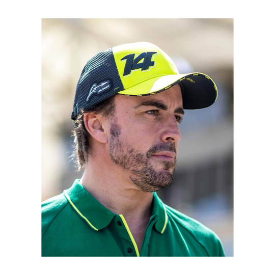 Aston Martin F1 Herren Baseballkappe Kimoa Alonso Limettengrün