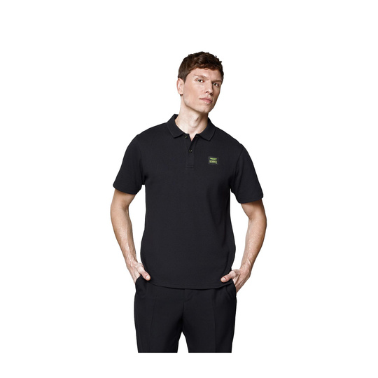 Aston Martin F1 2025 Herren Polo Tech Waffle Schwarz