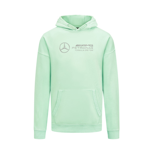 Herren Retro Hoodie Mint Mercedes AMG F1