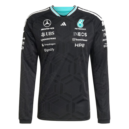 Mercedes AMG F1 2026 Langarmshirt Authentic Team schwarz