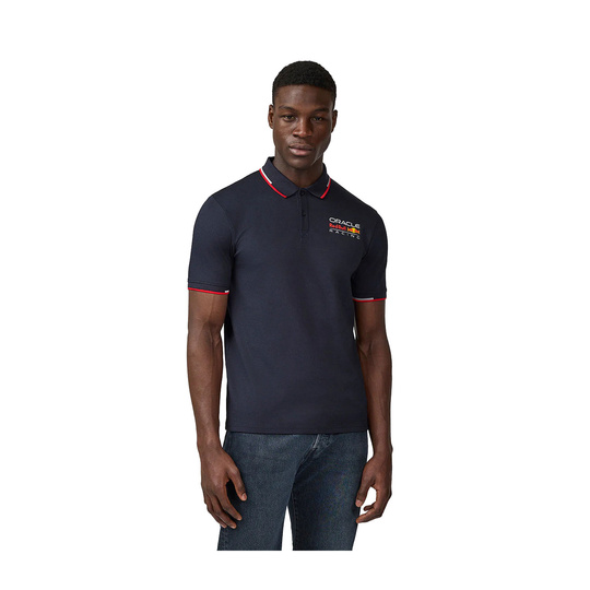 Red Bull Racing 2025 Herren Poloshirt Core Logo Marineblau