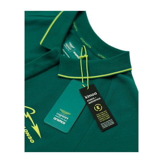 Aston Martin F1 Herren Polohemd Alonso Kimoa Grün