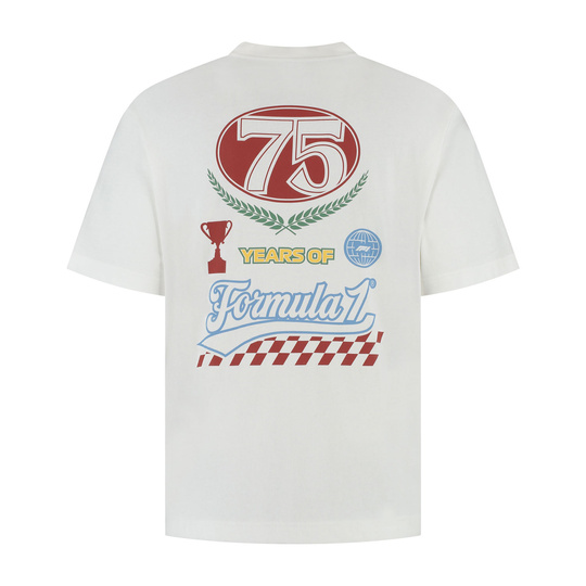 Formula 1 2025 Herren T-Shirt Legacy Graphic Weiß