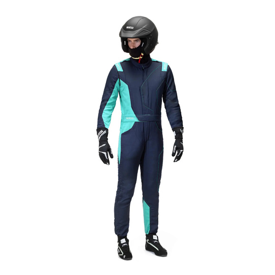 Sparco Rennanzug Sprint Advanced Asymetrical marineblau/grün (FIA)